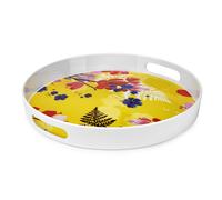 Vassoio rotondo in melamina Bouquet giallo Fade Maison D.38 cm