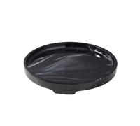 Vassoio rotondo in resina con motivo marmo, contenitore for cosmetici da bagno(1PCS STYLE B)