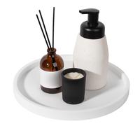 Vassoio rotondo in silicone per uso bagno cucina con base antiscivolo design