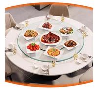 Vassoio rotondo in vetro temperato, 100 cm, grande tavolo da pranzo girevole, ideale per la casa e la cucina, perfetto per intrattenere e servire gli ospiti