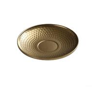 Vassoio rotondo per frutta in acciaio inox per uso quotidiano sulla tavola, servizio snack e presentazione visiva senza compromettere l'integrità (oro 14 cm)