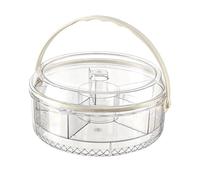 Vassoio rotondo per ghiaccio sigillato diviso con coperchio per frutta fredda verdura sushis snack organizzatori e feste che servono vassoio multiuso per antipasti