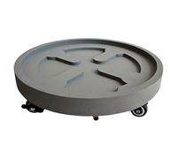 Vassoio rotondo per piante con sottovaso per interni ed esterni, carrello per piante con ruote e vassoio per acqua per facilitare lo spostamento delle piante, base per vaso da fiori da 22 cm