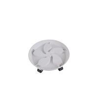 Vassoio Rotondo per Piante: Un Carrello Mobile con vaschetta per l'acqua, Adatto Sia per Interni Che per Esterni. Ideale per soggiorni e Giardini, con Un Diametro di 30 cm, Progettato per tu