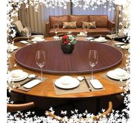 Vassoio rotondo per tavolo da pranzo Legno Girevole A 360º Lazy Susan con Cuscinetto Silenzioso Tavolo da Pranzo Piatto Girevole per Una Facile Condivisione del Cibo(Brown,60cm(24"))