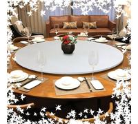 Vassoio rotondo per tavolo da pranzo Legno Girevole A 360º Lazy Susan con Cuscinetto Silenzioso Tavolo da Pranzo Piatto Girevole per Una Facile Condivisione del Cibo(White,100cm(40"))