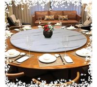 Vassoio rotondo per tavolo da pranzo Legno Girevole A 360º Lazy Susan con Cuscinetto Silenzioso Tavolo da Pranzo Piatto Girevole per Una Facile Condivisione del Cibo(White Stripes,60cm(24"))