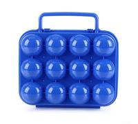 Vassoio salva-spazio per uova impilabile con 12 griglie, design blu | Materiale plastico ABS, resistente all'usura, a prova di crepa, protezione di lunga durata, conservazione sicura