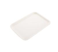 Vassoio scolapiatti rettangolare, in plastica antigraffio, per servire cucina, sala da pranzo e bar, grande (bianco, taglia unica)