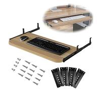 Vassoio scorrevole per tastiera con piattaforma per mouse sotto la scrivania cassetto retrattile scrivania design salvaspazio adatto a desktop da 540/600/700 mm, perfetto per l'ufficio domestico.