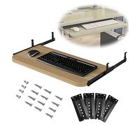 Vassoio scorrevole per tastiera e mouse sotto la scrivania cassetto salvaspazio retrattile piattaforma per desktop e PC regolabile 540/600/700 mm Design ergonomico per uno spazio di lavoro efficiente.