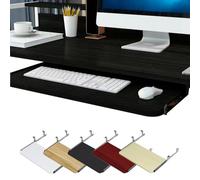 Vassoio scorrevole regolabile per tastiera del computer regolabile in altezza, cassetto per casa/ufficio, ripiano ergonomico nero per tastiera (70 x 27 cm)