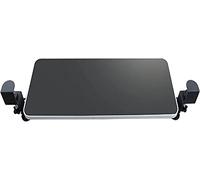 Vassoio scorrevole regolabile per tastiera, supporto con morsetto sotto la scrivania, cassetto del computer per scrittura e mouse, colore nero, 75 x 24,9 cm, soluzione ergonomica salvaspazio.