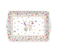 Vassoio Servitore MON AMOUR Cuori E Fiori 52x37cm In Melamina Easy Life