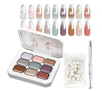 Vassoio Smalto Per Unghie - Dei Colori Di Pittura Gel, Kit Artistico Per Manicure | Set Di Strumenti Di Spugna A 9 Colori, Accessorio Per Il Grabbber Per Matrimoni Salone, Box Di Bellezza Do