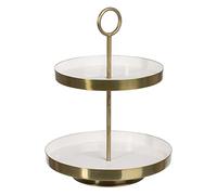 Vassoio snack 30 x 30 x 40,5 cm oro bianco ferro