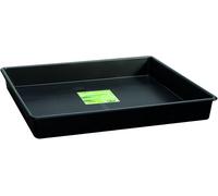 vassoio sottovaso in plastica nero rigido resistente leggero 100x100x12 cm