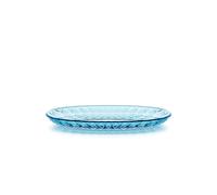 Vassoio Tondo OVALE PICCOLO , Decoro Vanity Pio&Tito Toso, Dimensioni 35x 21x h3,5 cm, in plastica biologica inscatola serigrafata Guzzini Azzurro mare azzuro mare