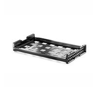 Vassoio trasparente infrangibile ed impilabile con Fori quadrati 45x45 mm per uso contract in Tritan 53x32.5xh7.5 cm colore Nero nero