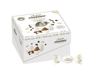 Vassoio Twist Bianco Confetti Maxtris Incartati 500g Cioccolato Fondente