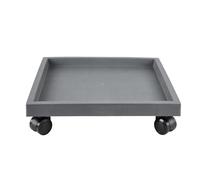 Vassoio Vaschetta Raccogli Gocce in Plastica, Sottovaso Quadrato con Ruote per Piante, Supporto per Fioriera con Ruote per Impieghi Gravosi per Piante in Vaso(Gray,38x38x10.5cm/15x15x4.1in)