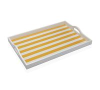 Vassoio Versa Giallo Legno MDF 30 x 5 x 45 cm Righe