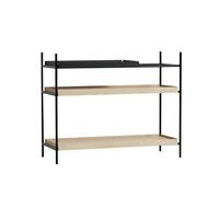 Vassoio Woud Style 3 Ripiani Basso Rovere/ Nero