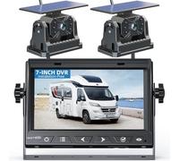VASTEND Solare Retrocamera Auto Wireless, Magnetica Telecamera Retromarcia con 10000mAh Batteria Ricaricabile, 7 Pollici 1080P Monitor, 170° Grand Angolare, per Camion, Auto, Roulotte(VS-7A2)