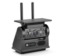 VASTEND Solare Telecamera Retromarcia Wireless, Magnetica Telecamera Retromarcia Ricaricabile 10000mAh Batteria, Visione Notturna, per Camion, Auto, Roulotte, VS-7B