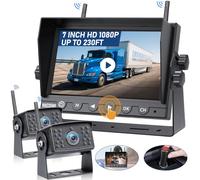 VASTEND V01 Telecamera per la Retromarcia Senza Fili HD 7'' 1080P Monitor e IP69 Telecamera per Retromarcia Impermeabile Segnali Digitali Stabili, Grandangolare 150° per Furgoni, Auto, Camion, Camper