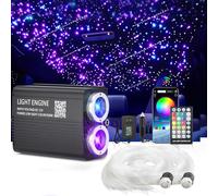 VASTFIRE 32W Twinkle Meteor Starry Sky Fiber Optic Light, 1300 pezzi da 9,8 ft Dual Color LED App/Telecomando Bianco Shooting Star, per Auto, Casa, Feste
