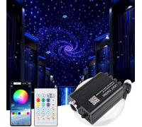 VASTFIRE Twinkle LED Fiber Optic Starlight per auto, 1000 pezzi x 0,5 mm x 3 m con telecomando app/RF LED Fiber Optic Star Kit lampada da soffitto modalità musica