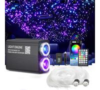 VASTFIRE Twinkle Starlight Starry Sky Fiber Optic Light Kit, 1100 pezzi da 13,1 ft Dual Port LED Stella da soffitto Fiber Optic Light APP/telecomando per auto, casa, feste
