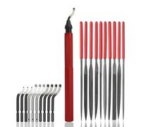 VASTOOLS Set di attrezzi per sbavatura manuale, con 10 diverse lame e set di 10 lime, per plastica, metallo, acciaio inossidabile, acciaio, rame, alluminio e stampa 3D