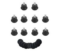 Vastsea 10 pcs Sostituzione Piedini Sedia, Piedini per Sedie da Ufficio, Piedini Fissi per Sedie Girevoli, per Ufficio Casa (Nero)