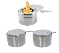 Vastsea 3 Pezzi Alcool Portatile Mini Fornello, Fornello ad Alcool Portatile, Bruciatore per Pasta in Acciaio Inox, per Campeggio All'aperto, Barbecue, Escursionismo, Cucina