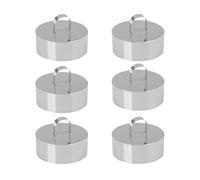 Vastsea 6 Pezzi Coppapasta, Anello Rotondo per Pasticceria, Anello per Mousse, per Mousse e Dessert (8×4cm)