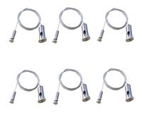 Vastsea 6 Pezzi Sospensione Regolabile in Acciaio Corda, Cavetto in Acciaio Sospensione Kit, per Pannello LED, Soffitto, Lampade