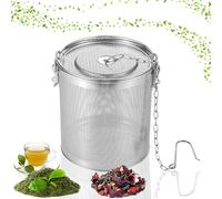 Vastsea Filtro da tè in Acciaio Inox, Colino Condimenti Spezie, Filtro per Maglia Fine Acciaio Inox con Gancio Catena, per tè Sfuso e Spezie(12 cm/4,72 pollici)