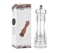 Vastsea Macina Sale e Pepe, Macinapepe Trasparente con Ceramica Regolabile, Macina Sale e Pepe in Acrilico, con confezione in scatola colorata, per Sale Marino, Finocchi, Spezie, Erba