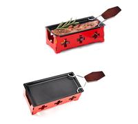 Vastsea Raclette al Formaggio, Mini Griglia per Raclette Set, Mini Piastra Antiaderente per Formaggio, Utensili da Cucina Impostare