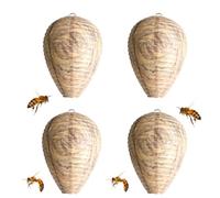 Vastsea Wespennest Set di 4 Calli da Appendere, con Uccellini per Calli da Appendere, per Abitazioni e Giardini all'Aperto, per Difendere le Vespe