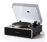 VATAVION Giradischi in vinile con altoparlanti, giradischi Bluetooth ad alta fedeltà per dischi in vinile, cartuccia magnetica AT-3600L, trasmissione a cinghia a 2 velocità, arresto automatico e luce