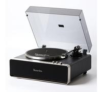 VATAVION Giradischi in vinile con altoparlanti, giradischi Bluetooth ad alta fedeltà per dischi in vinile, cartuccia magnetica AT-3600L, trasmissione a cinghia a 2 velocità, arresto automatico e luce