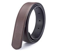 Vatee's Cinturino reversibile di ricambio in vera pelle per gli uomini/donne regolabile senza fibbia 2.9cm Ampio 110cm Lunga Marrone/Nero
