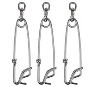 VATEICO Fermagli a scatto con palangari, 3 pezzi/6 pezzi in acciaio inox, clip per tonno, ganci lunghi per rami, galleggianti da pesca, attrezzatura da pesca, facili da mettere e togliere, 12,7 cm, 6