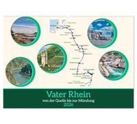Vater Rhein von der Quelle bis zur Mündung (Wandkalender 2026 DIN A2 quer), CALVENDO Monatskalender: Der längste Fluss in Deutschland