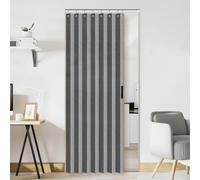 Vatge Tenda per armadio aperto, tende pieghevoli pieghettate per porta, divisorio per la privacy, 1 pannello con fermatenda, larghezza 99 x lunghezza 198 cm, grigio