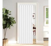 Vatge Tende per porte per porte, tenda pieghevole per interni armadio, tenda per camera da letto, bagno e lavanderia, tende plissettate per porta, 1 pannello con fermatenda, larghezza 99 x lunghezza