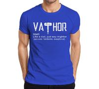 Vathor like a dad just way mightier Father's Day Viking gift t-shirt da uomo, blu, S